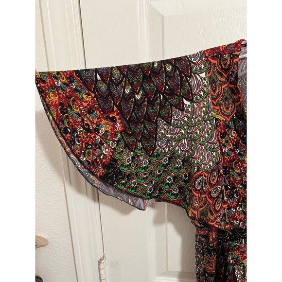 Hypnotik Paisley Dress Polyester/Spandex Size Large - Picture 6 of 6